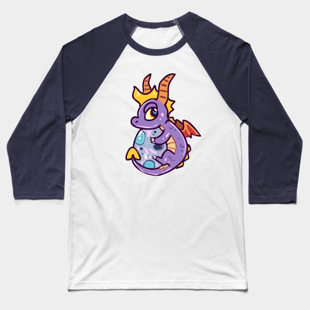 Spyro with Egg Baseball T-Shirt by sky665